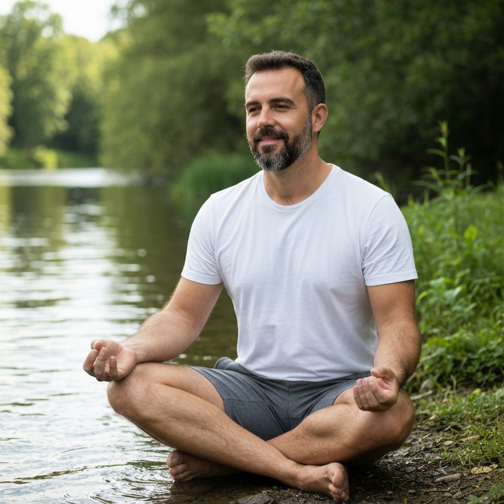 Man in peaceful meditation